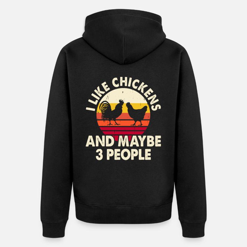 Poulets Poulet - Veste à capuche bio Premium Unisexe - noir