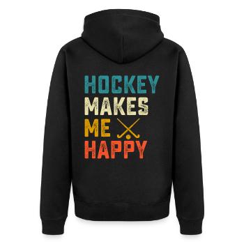 Hockey Eishockey Hockey sur glace - Veste à capuche bio Premium Unisexe - noir - Dos - Nico (187cm)
