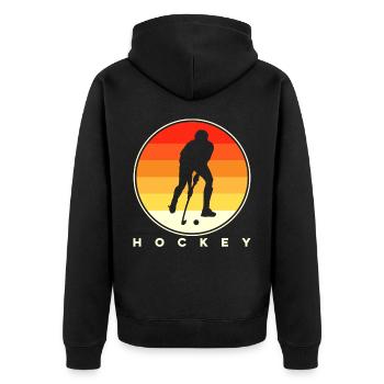 Hockey Eishockey Hockey sur glace - Veste à capuche bio Premium Unisexe - noir - Dos - Nico (187cm)