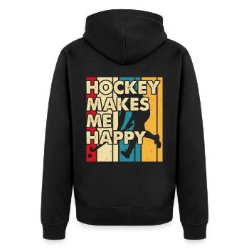 Hockey Eishockey Hockey sur glace - Veste à capuche bio Premium Unisexe - noir - Dos - Nico (187cm)
