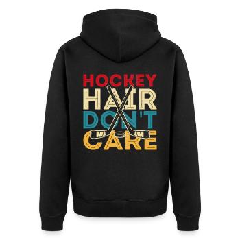 Hockey Eishockey Hockey sur glace - Veste à capuche bio Premium Unisexe - noir - Dos - Nico (187cm)