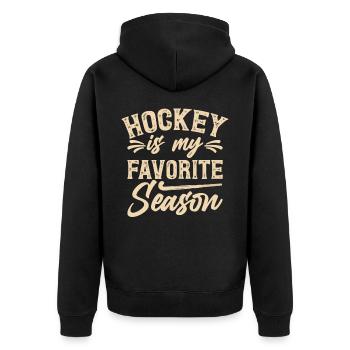 Hockey Eishockey Hockey sur glace - Veste à capuche bio Premium Unisexe - noir - Dos - Nico (187cm)