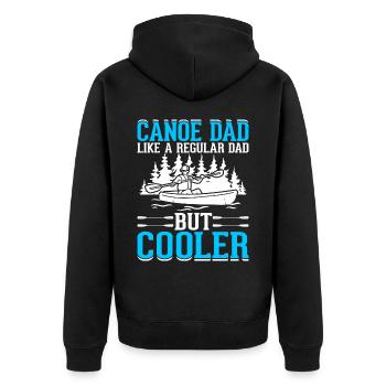 Kanu Papa Kanut Kanutin Kanufahrer - Unisex Premium Bio Zip Hoodie - Schwarz - Hinten - Nico (187cm)