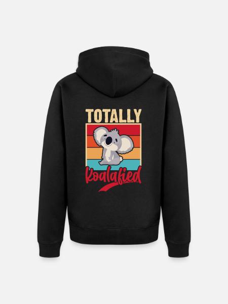 Koala - Unisex Premium Bio Zip Hoodie - Schwarz