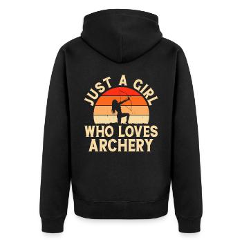 Archer Tir à l’arc - Veste à capuche bio Premium Unisexe - noir - Dos - Nico (187cm)