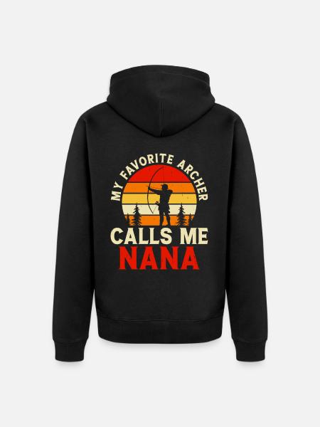 Archer Archery - Unisex Premium Organic Zip Hoodie - black