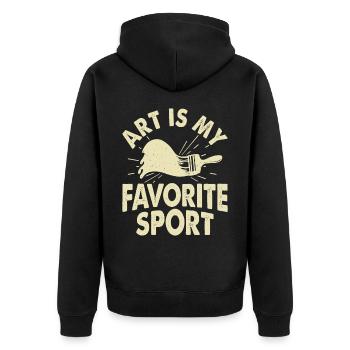 Artist - Unisex Premium Organic Zip Hoodie - black - Back - Nico (187cm)