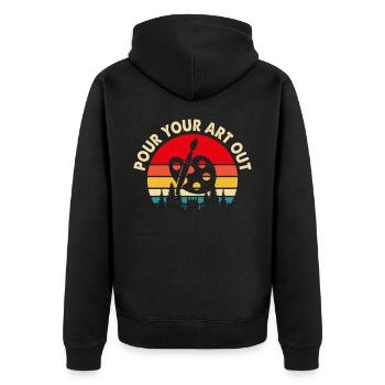 Artist - Unisex Premium Organic Zip Hoodie - black - Back - Nico (187cm)