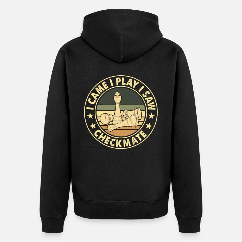 Échecs - Veste à capuche bio Premium Unisexe - noir