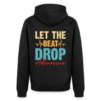 Dj Djing - Unisex Premium Organic Zip Hoodie - black - Back - Nico (187cm)