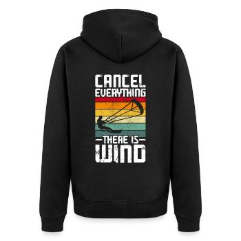 Kitesurf Kitesurfer Kiteboard - Veste à capuche bio Premium Unisexe - noir - Dos - Nico (187cm)