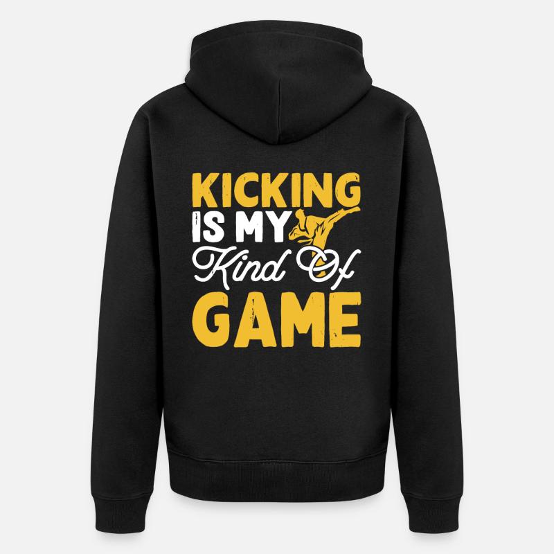 Karate - Unisex Premium Bio Zip Hoodie - Schwarz