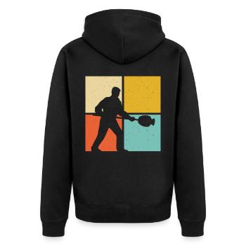 Souffleur - Veste à capuche bio Premium Unisexe - noir - Dos - Nico (187cm)
