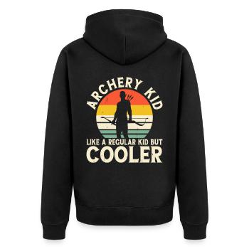 Archer Tir à l’arc - Veste à capuche bio Premium Unisexe - noir - Dos - Nico (187cm)