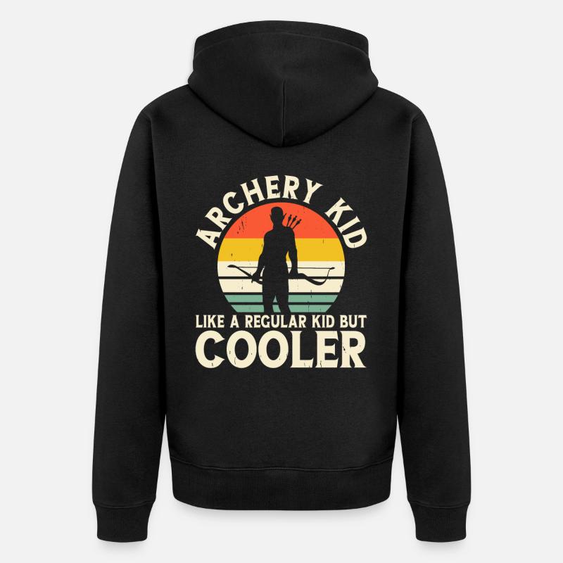 Bogenschütze Bogenschießen - Unisex Premium Bio Zip Hoodie - Schwarz