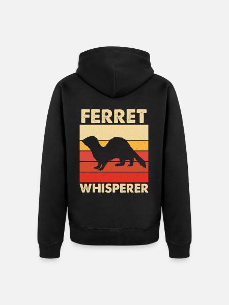 Frettchen - Unisex Premium Bio Zip Hoodie - Schwarz