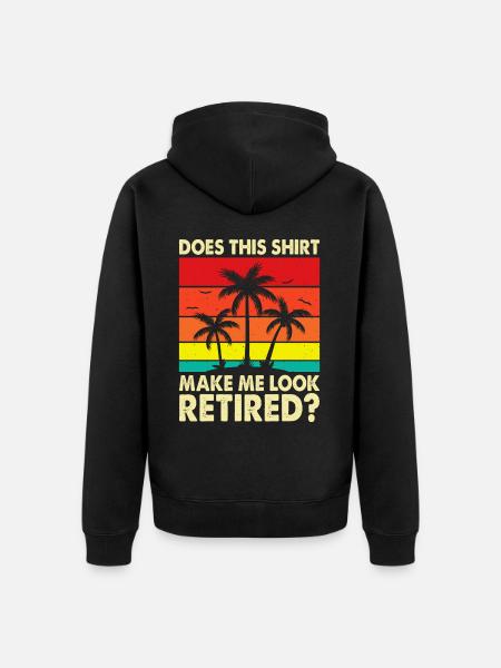 Pensioner pension - Unisex Premium Organic Zip Hoodie - black
