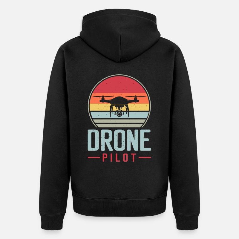 Drone - Veste à capuche bio Premium Unisexe - noir