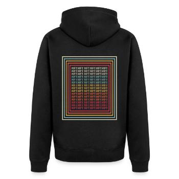 NFT - Unisex Premium Bio Zip Hoodie - Schwarz - Hinten - Nico (187cm)