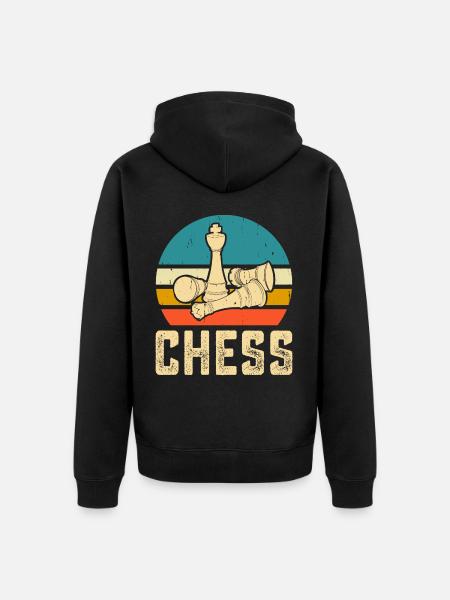 Schach - Unisex Premium Bio Zip Hoodie - Schwarz
