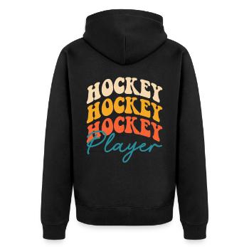 Hockey - Veste à capuche bio Premium Unisexe - noir - Dos - Nico (187cm)