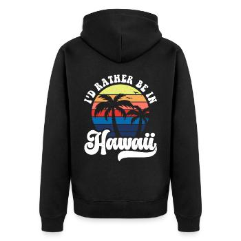 Hawaï - Veste à capuche bio Premium Unisexe - noir - Dos - Nico (187cm)
