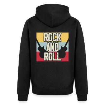 Rock and roll - Veste à capuche bio Premium Unisexe - noir - Dos - Nico (187cm)