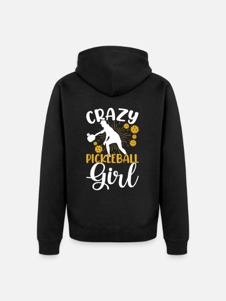 Pickleball - Unisex Premium Organic Zip Hoodie - black