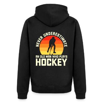 Hockey sur glace Eishockey - Veste à capuche bio Premium Unisexe - noir - Dos - Nico (187cm)