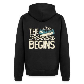Kayak Kayaker Kayaker - Unisex Premium Organic Zip Hoodie - black - Back - Nico (187cm)
