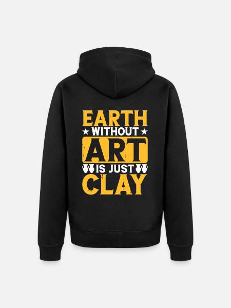 Art - Unisex Premium Organic Zip Hoodie - black