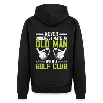 Golf Golfeur - Veste à capuche bio Premium Unisexe - noir - Dos - Nico (187cm)