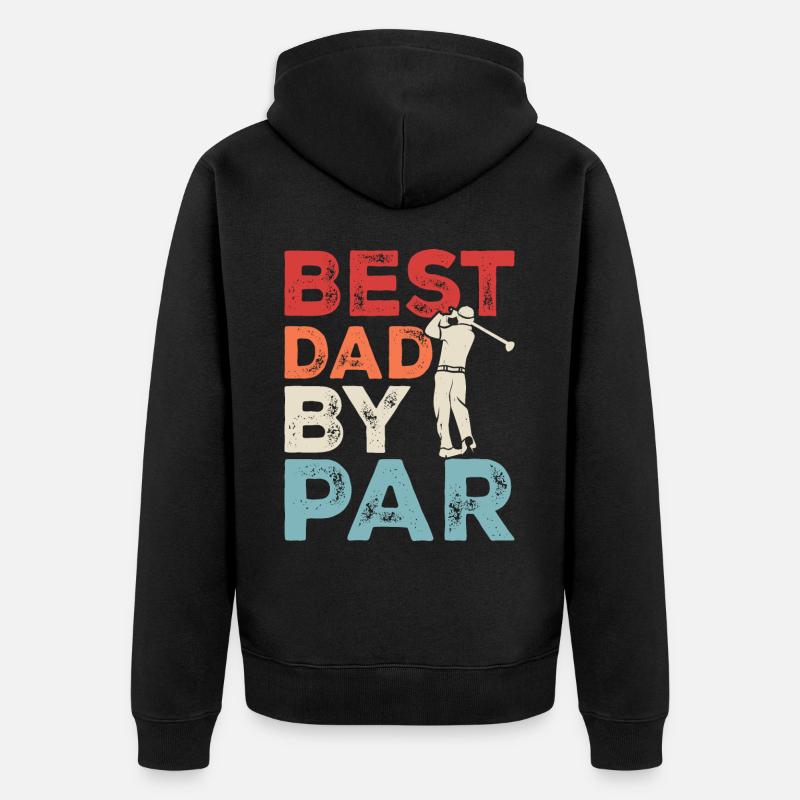Golf Golfeur Papa - Veste à capuche bio Premium Unisexe - noir