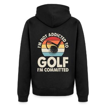 Golf golfeur - Veste à capuche bio Premium Unisexe - noir - Dos - Nico (187cm)