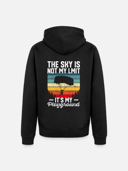 Parachutist - Unisex Premium Organic Zip Hoodie - black