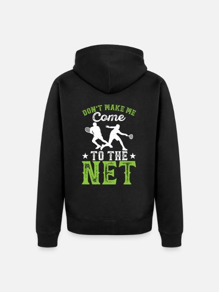 Tennis - Unisex Premium Organic Zip Hoodie - black