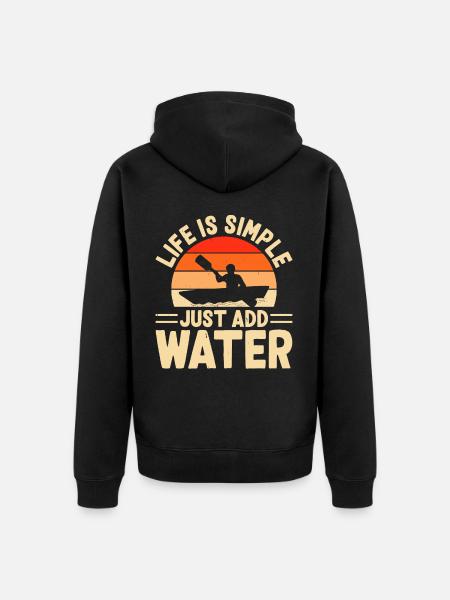 Kayak Kayaker Kayaker - Unisex Premium Organic Zip Hoodie - black