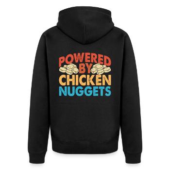 Pépites de poulet - Veste à capuche bio Premium Unisexe - noir - Dos - Nico (187cm)