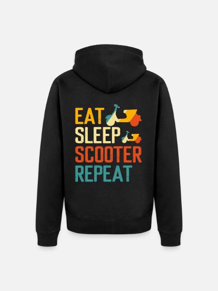 Roller Rollerfahrer Motorroller - Unisex Premium Bio Zip Hoodie - Schwarz
