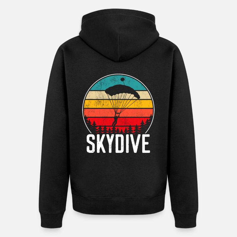 Skydive skydiving - Unisex Premium Bio Zip Hoodie - Schwarz