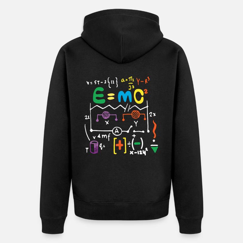 Physics relativity formula - Unisex Premium Organic Zip Hoodie - black