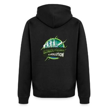 Évolution ultime du frisbee - Veste à capuche bio Premium Unisexe - noir - Dos - Nico (187cm)