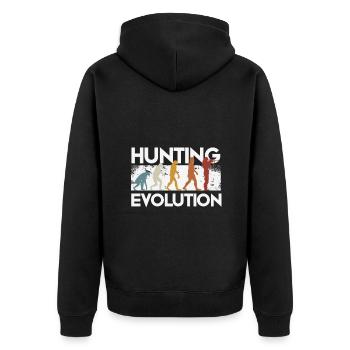 Évolution des chasseurs - Veste à capuche bio Premium Unisexe - noir - Dos - Nico (187cm)