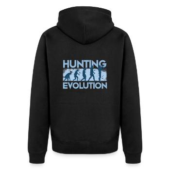 Évolution des chasseurs - Veste à capuche bio Premium Unisexe - noir - Dos - Nico (187cm)