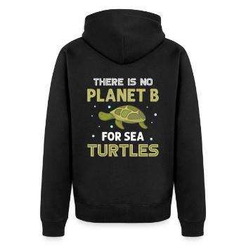 Il n’y a pas de planète B pour les tortues de mer - Ocean Sea A - Veste à capuche bio Premium Unisexe - noir - Dos - Nico (187cm)