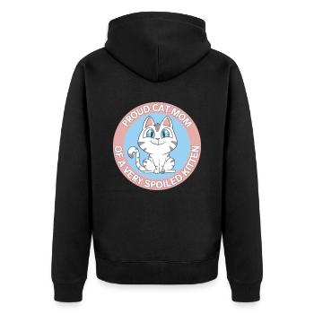 Chat Maman Propriétaire de chat Chat Chat Cadeau - Veste à capuche bio Premium Unisexe - noir - Dos - Nico (187cm)
