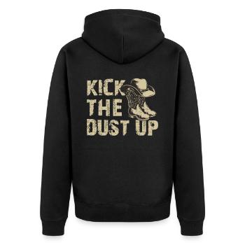 Kick The Dust Up - Musique Country Occidentale Cowboy Co - Veste à capuche bio Premium Unisexe - noir - Dos - Nico (187cm)