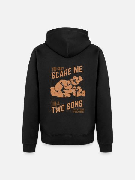 Two Sons Fist bump Far Figur for far - Premium økologisk unisex-hettejakke - svart