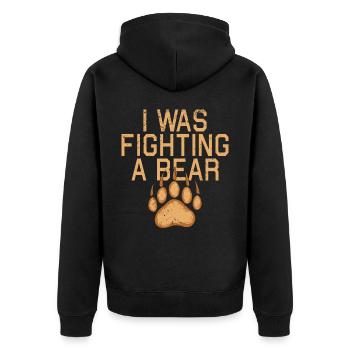 Bears Brown Bear Polar Bear Bear - Unisex Premium Organic Zip Hoodie - black - Back - Nico (187cm)