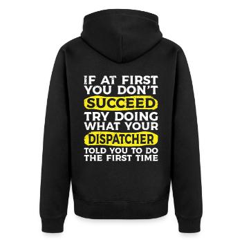 Freight Forwarder Spedition Speditionskaufmann Dispo - Unisex Premium Organic Zip Hoodie - black - Back - Nico (187cm)